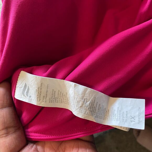 Fabletics pink twist front sports bra 1X - Picture 4 of 6